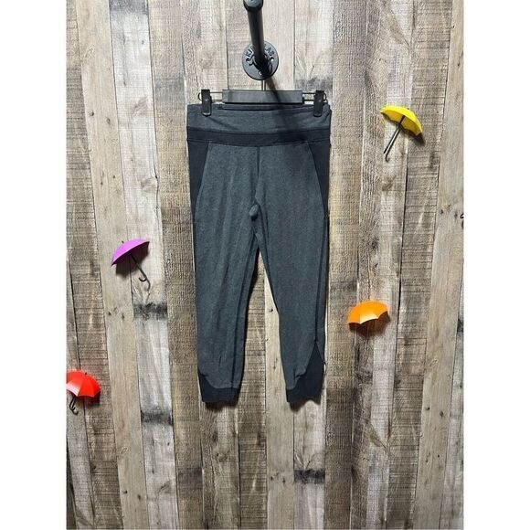 Lululemon Womens Size 4 Refine Crop Joggers Heathered Black Mid Rise Pull On - Picture 2 of 5